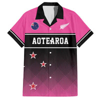 Custom New Zealand Women Cricket Hawaiian Shirt Pink Simple Style LT05 Pink - Polynesian Pride