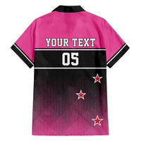 Custom New Zealand Women Cricket Hawaiian Shirt Pink Simple Style LT05 - Polynesian Pride