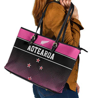 New Zealand Women Cricket Leather Tote Bag Pink Simple Style LT05 - Polynesian Pride
