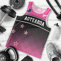 Custom New Zealand Women Cricket Men Tank Top Pink Simple Style LT05 - Polynesian Pride