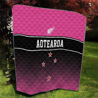 New Zealand Women Cricket Quilt Pink Simple Style