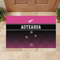 New Zealand Women Cricket Rubber Doormat Pink Simple Style LT05 Pink - Polynesian Pride