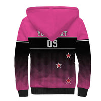 Custom New Zealand Women Cricket Sherpa Hoodie Pink Simple Style LT05 - Polynesian Pride