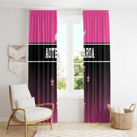 New Zealand Women Cricket Window Curtain Pink Simple Style LT05 - Polynesian Pride