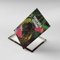 Vanuatu Canvas Wall Art Be Strong Pray For Port Vila LT05 With Frame Black - Polynesian Pride