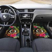 Vanuatu Car Mats Be Strong Pray For Port Vila LT05 Set 2pcs - Front Black - Polynesian Pride