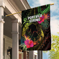 Vanuatu Garden Flag Be Strong Pray For Port Vila LT05 House Flag Black - Polynesian Pride