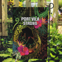 Vanuatu Garden Flag Be Strong Pray For Port Vila LT05 Garden Flag Black - Polynesian Pride