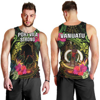 Vanuatu Men Tank Top Be Strong Pray For Port Vila LT05 - Polynesian Pride