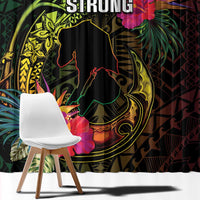 Vanuatu Window Curtain Be Strong Pray For Port Vila LT05 - Polynesian Pride