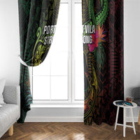 Vanuatu Window Curtain Be Strong Pray For Port Vila LT05 - Polynesian Pride
