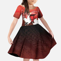 Hawaii and Japan Together Family Matching Puletasi and Hawaiian Shirt Polynesian Art Tattoo With Cranes And Sakura - Polynesian Pride