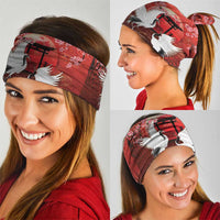 Hawaii and Japan Together Neck Gaiter Polynesian Art Tattoo With Cranes And Sakura LT05 - Polynesian Pride