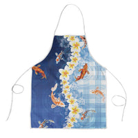 Hawaii And Japan Apron Plumeria Lei With Koi Fish Blue LT05 Blue - Polynesian Pride