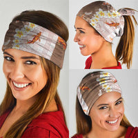 Hawaii And Japan Neck Gaiter Plumeria Lei With Koi Fish Beige LT05 - Polynesian Pride