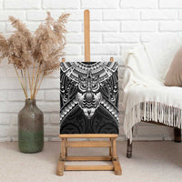 New Zealand Morepork Canvas Wall Art Maori Pattern Black LT05 - Polynesian Pride