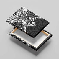 New Zealand Morepork Canvas Wall Art Maori Pattern Black LT05 - Polynesian Pride