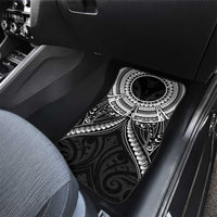 New Zealand Morepork Car Mats Maori Pattern Black LT05 - Polynesian Pride