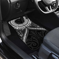 New Zealand Morepork Car Mats Maori Pattern Black LT05 - Polynesian Pride