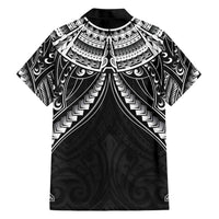 New Zealand Morepork Hawaiian Shirt Maori Pattern Black LT05 - Polynesian Pride
