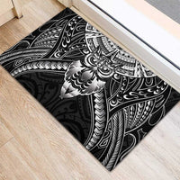 New Zealand Morepork Rubber Doormat Maori Pattern Black LT05 - Polynesian Pride