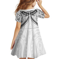 New Zealand Morepork Family Matching Puletasi and Hawaiian Shirt Maori Pattern White LT05 - Polynesian Pride