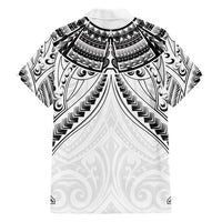 New Zealand Morepork Hawaiian Shirt Maori Pattern White LT05 - Polynesian Pride
