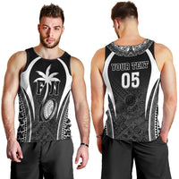 Custom Fiji Rugby Men Tank Top Fijian Warrior Black