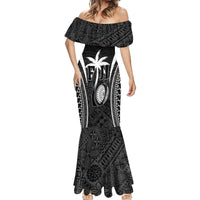 Custom Fiji Rugby Mermaid Dress Fijian Warrior Black LT05 - Polynesian Pride