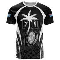 Custom Fiji Rugby T Shirt Fijian Warrior Black