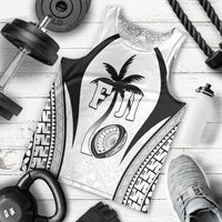 Custom Fiji Rugby Men Tank Top Fijian Warrior White