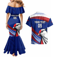 Custom Samoa Rugby Couples Matching Mermaid Dress and Hawaiian Shirt Manuma Ptilinopus Perousii LT05 - Polynesian Pride