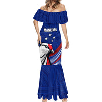 Custom Samoa Rugby Mermaid Dress Manuma Ptilinopus Perousii LT05 - Polynesian Pride