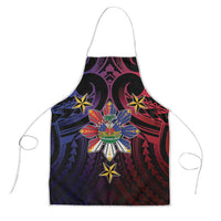 Haiti Philippines Apron Haitian Coat Of Arms With Filipino Sun LT05 Black - Polynesian Pride