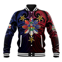 Haiti Philippines Baseball Jacket Haitian Coat Of Arms With Filipino Sun LT05 Unisex Black - Polynesian Pride