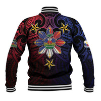 Haiti Philippines Baseball Jacket Haitian Coat Of Arms With Filipino Sun LT05 - Polynesian Pride