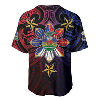 Haiti Philippines Baseball Jersey Haitian Coat Of Arms With Filipino Sun LT05 - Polynesian Pride