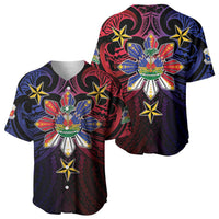 Haiti Philippines Baseball Jersey Haitian Coat Of Arms With Filipino Sun LT05 - Polynesian Pride