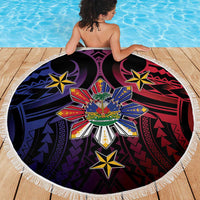 Haiti Philippines Beach Blanket Haitian Coat Of Arms With Filipino Sun LT05 - Polynesian Pride