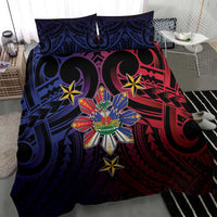 Haiti Philippines Bedding Set Haitian Coat Of Arms With Filipino Sun LT05 - Polynesian Pride