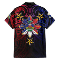 Haiti Philippines Family Matching Tank Maxi Dress and Hawaiian Shirt Haitian Coat Of Arms With Filipino Sun