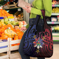 Haiti Philippines Grocery Bag Haitian Coat Of Arms With Filipino Sun LT05 - Polynesian Pride