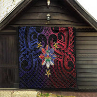 Haiti Philippines Quilt Haitian Coat Of Arms With Filipino Sun LT05 - Polynesian Pride