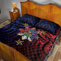 Haiti Philippines Quilt Bed Set Haitian Coat Of Arms With Filipino Sun LT05 - Polynesian Pride
