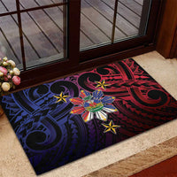Haiti Philippines Rubber Doormat Haitian Coat Of Arms With Filipino Sun LT05 - Polynesian Pride