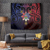 Haiti Philippines Tapestry Haitian Coat Of Arms With Filipino Sun LT05 Black - Polynesian Pride