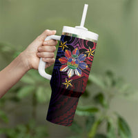 Haiti Philippines Tumbler With Handle Haitian Coat Of Arms With Filipino Sun LT05 - Polynesian Pride