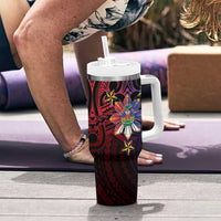 Haiti Philippines Tumbler With Handle Haitian Coat Of Arms With Filipino Sun LT05 - Polynesian Pride