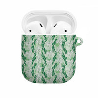 Hawaii Ti Leaf Maile Tuberose Lei AirPods Case With Hanalei Leaf Green LT05 Green - Polynesian Pride