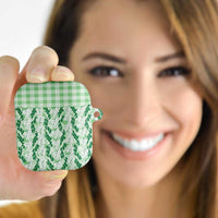 Hawaii Ti Leaf Maile Tuberose Lei AirPods Case With Hanalei Leaf Green LT05 - Polynesian Pride